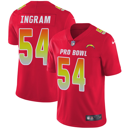 Nike Chargers #54 Melvin Ingram Red Men's Stitched NFL Limited AFC 2018 Pro Bowl Jersey - Click Image to Close